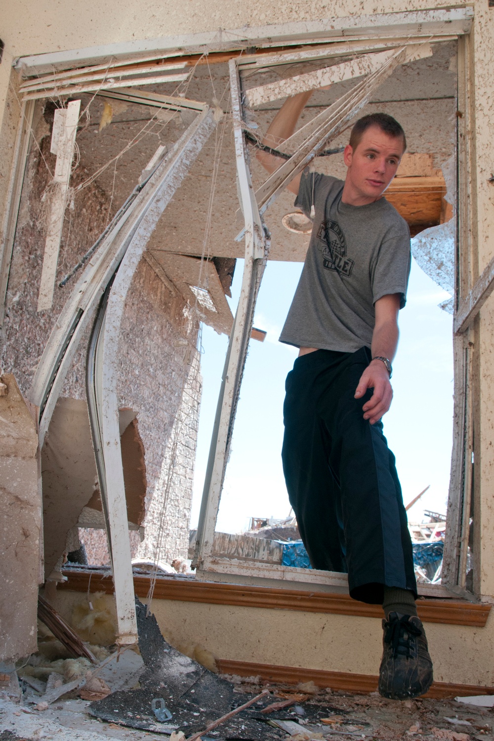 Airman begins clearing debris following devastating Moore tornado