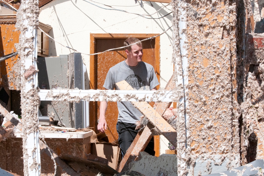 Airman begins clearing debris following devastating Moore tornado