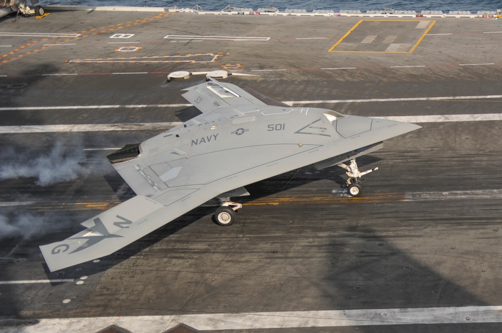 X-47B touch and go