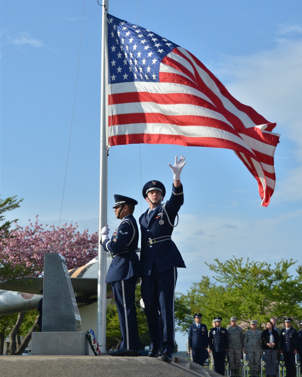 Misawa Air Base Memorial Day retreat ceremony