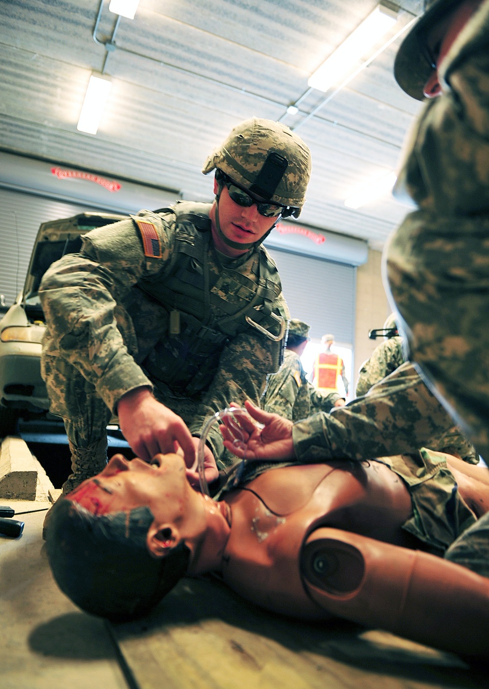 Wisconsin National Guard medics practice life-saving measures for life-and-death situations