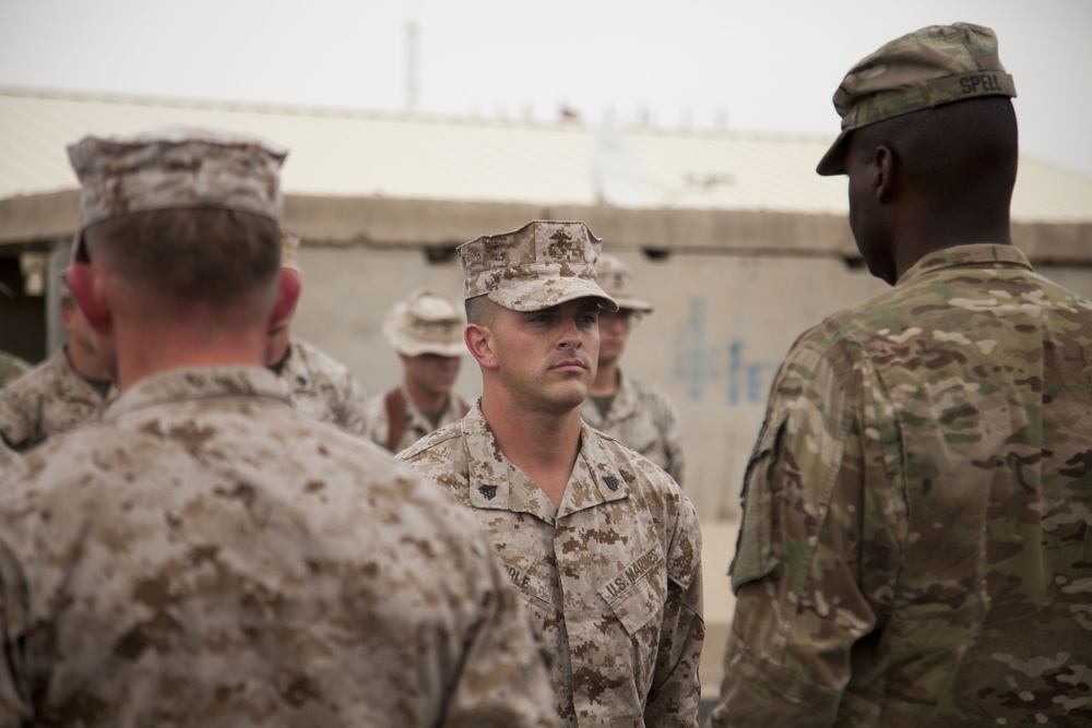 Corsicana, Texas, Marine masters training on 6th combat deployment