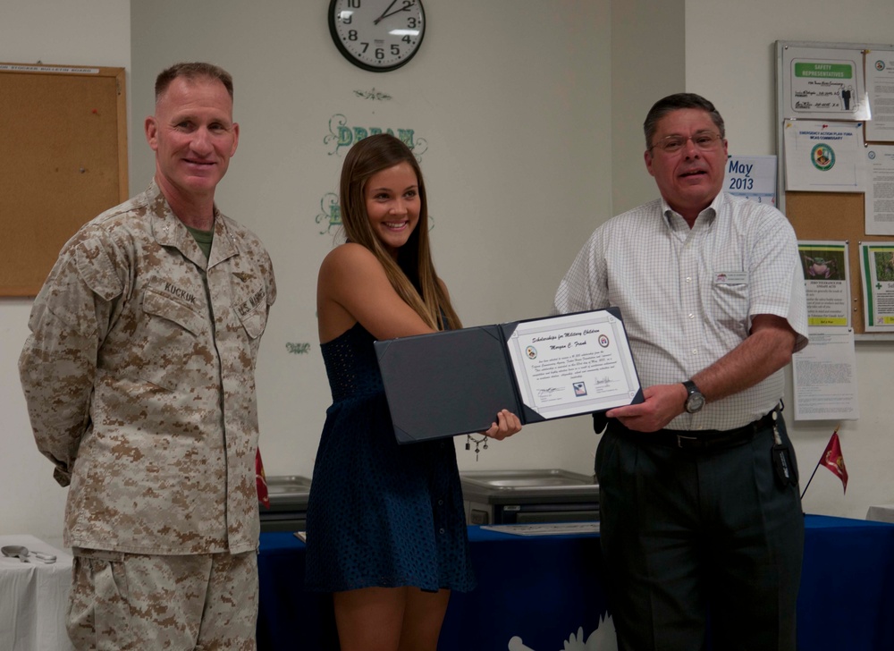 MCAS Yuma's Commissary recognizes military scholarship recipient