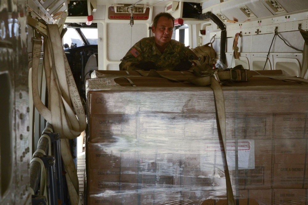 National Guard aviation unit moves MREs for tornado relief as aircraft nears retirement