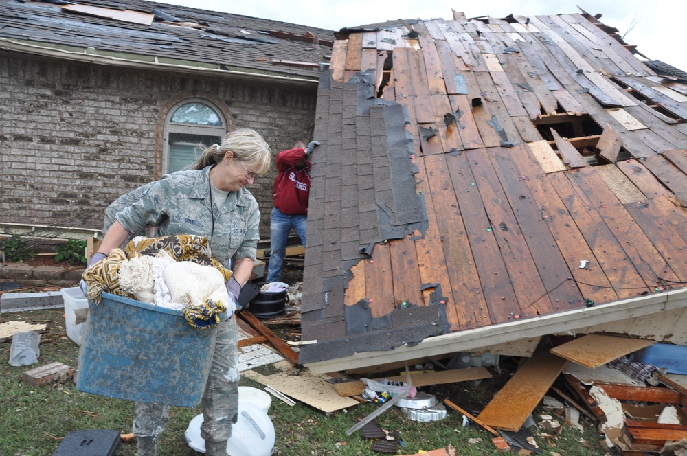 Airmen picking up the pieces