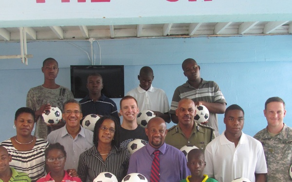 USAID-sponsored Boys Training Centre hosts USCGC Oak crew for futbol match