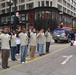 Coast Guard rear admiral administers Oath of Enlistment to recruits during Chicago Memorial Day Parade