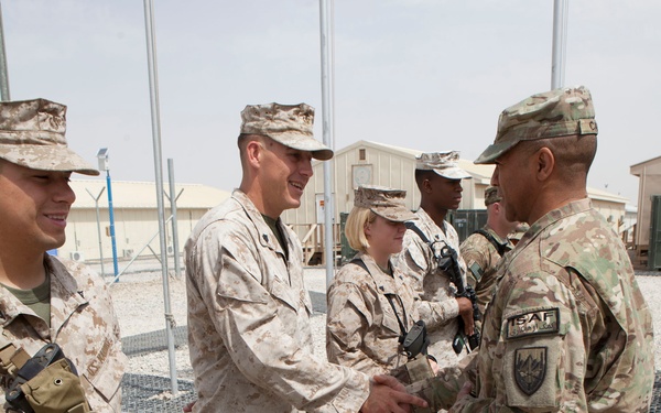 ISAF Command Sgt. Maj. Thomas Capel visits Regional Command (Southwest)