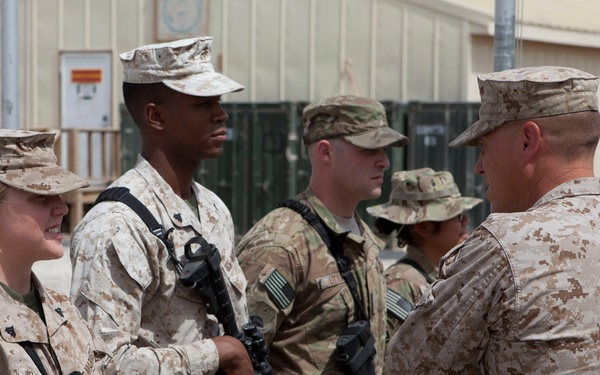 ISAF Command Sgt. Maj. Thomas Capel visits Regional Command (Southwest)