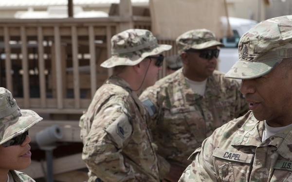 ISAF Command Sgt. Maj. Thomas Capel visits Regional Command (Southwest)