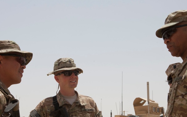 ISAF Command Sgt. Maj. Thomas Capel visits Regional Command (Southwest)