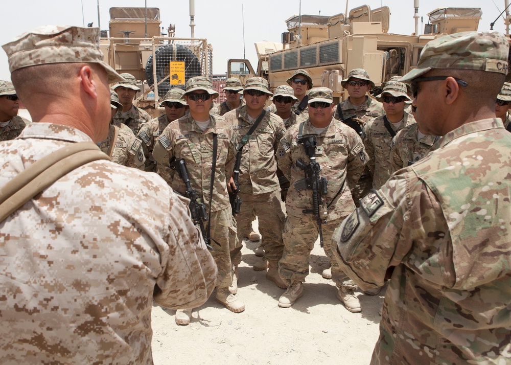 ISAF Command Sgt. Maj. Thomas Capel visits Regional Command (Southwest)