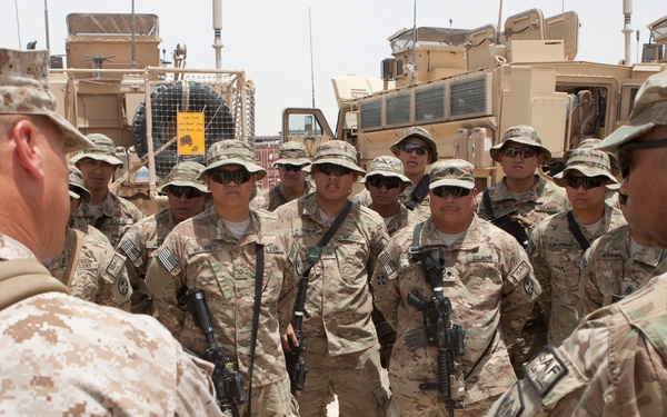 ISAF Command Sgt. Maj. Thomas Capel visits Regional Command (Southwest)
