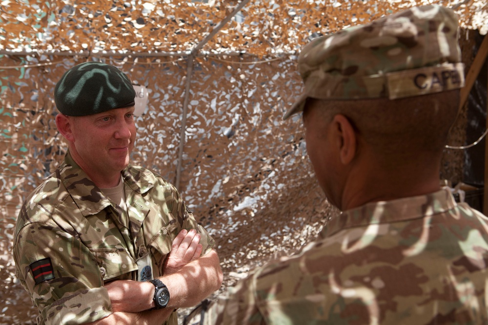 ISAF Command Sgt. Maj. Thomas Capel visits Regional Command (Southwest)