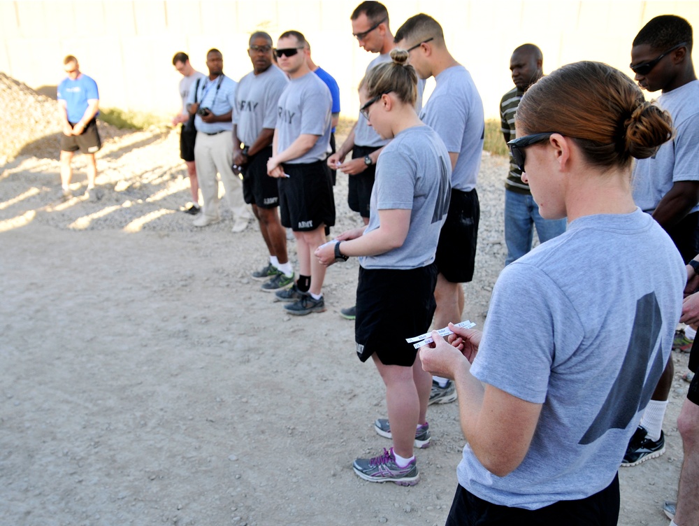 Memorial Day run at FOB Zangabad, Afghanistan