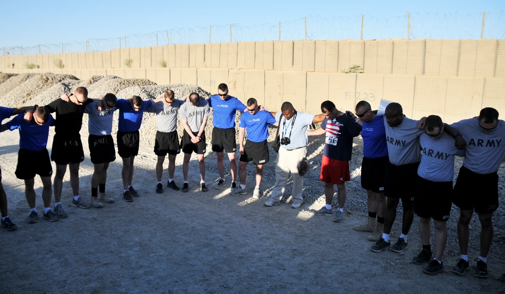 Memorial Day run at FOB Zangabad, Afghanistan