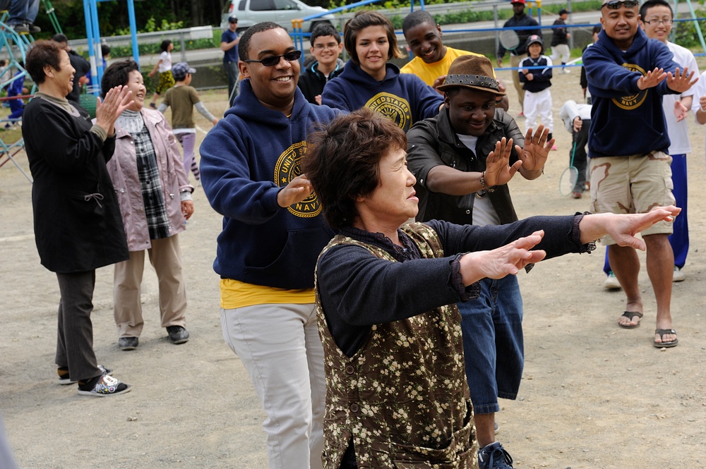 Navy Misawa sailors provide day of fun for tsunami-ravaged community Navy Misawa sailors provide day of fun for tsunami-ravaged community