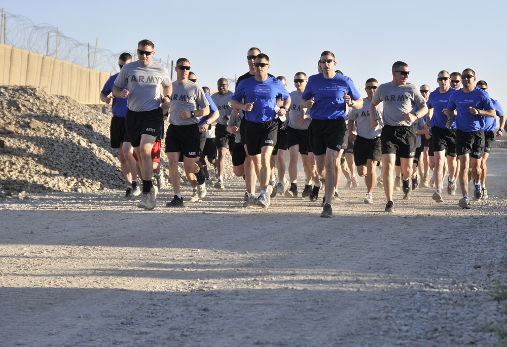 Memorial Day run at FOB Zangabad, Afghanistan