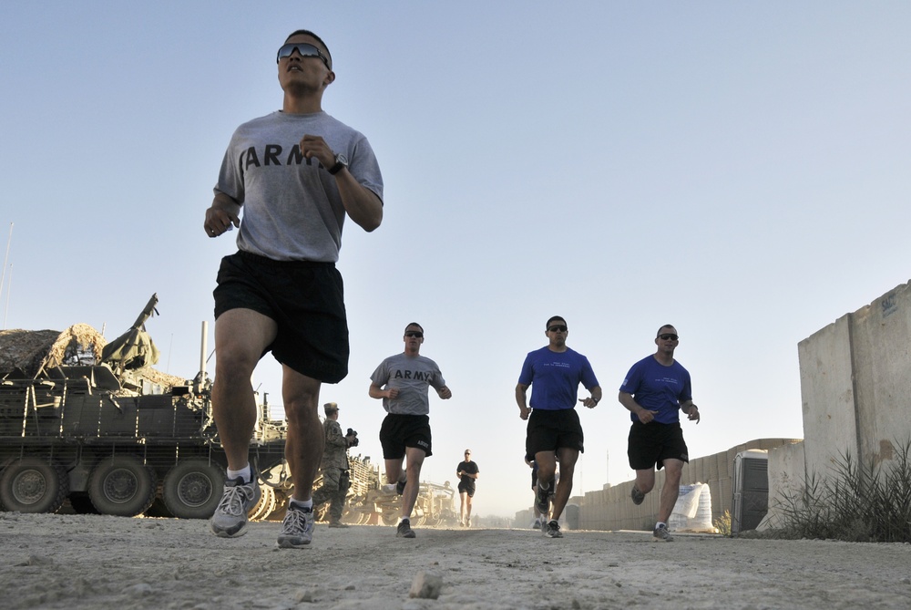 Memorial Day run at FOB Zangabad, Afghanistan