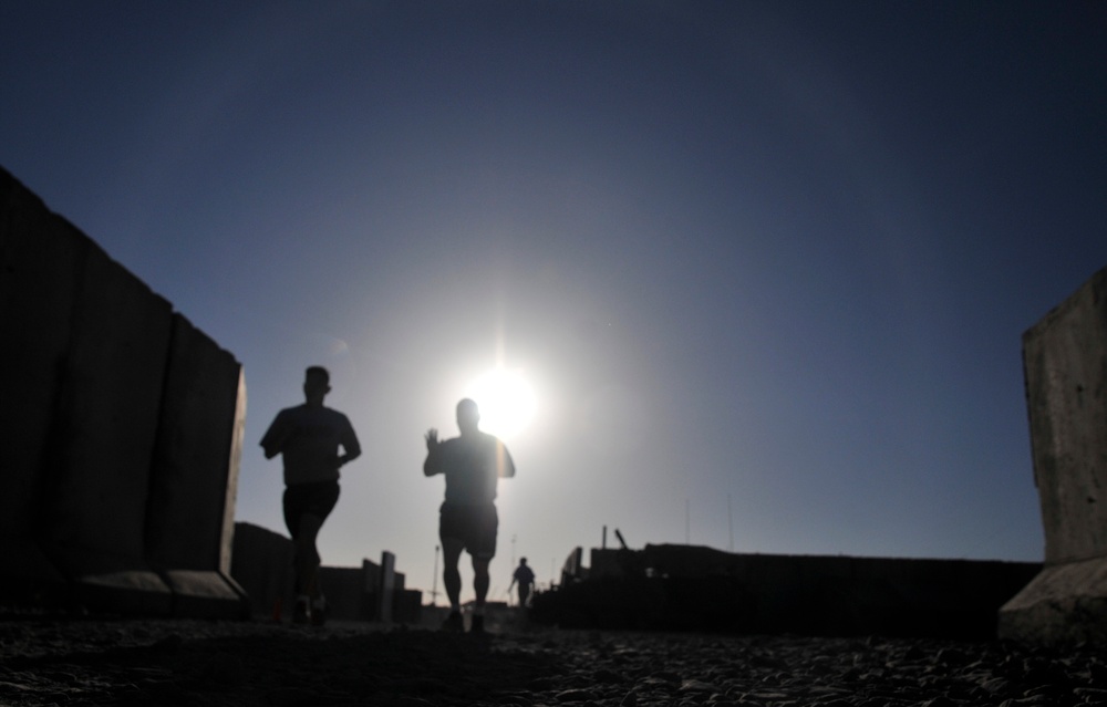 Memorial Day run at FOB Zangabad, Afghanistan