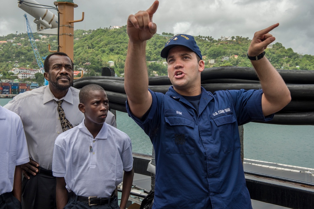 Touring the Coast Guard Cutter Oak