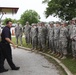 Soldiers discuss fire safety