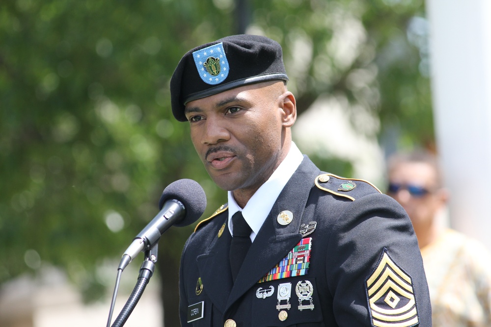 CBRNE first sergeant speaks at memorial