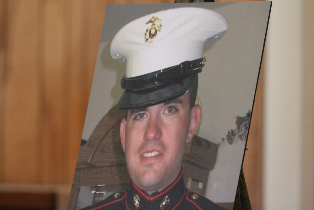 Truck Co. Alpha Marines pay respects to fallen brother