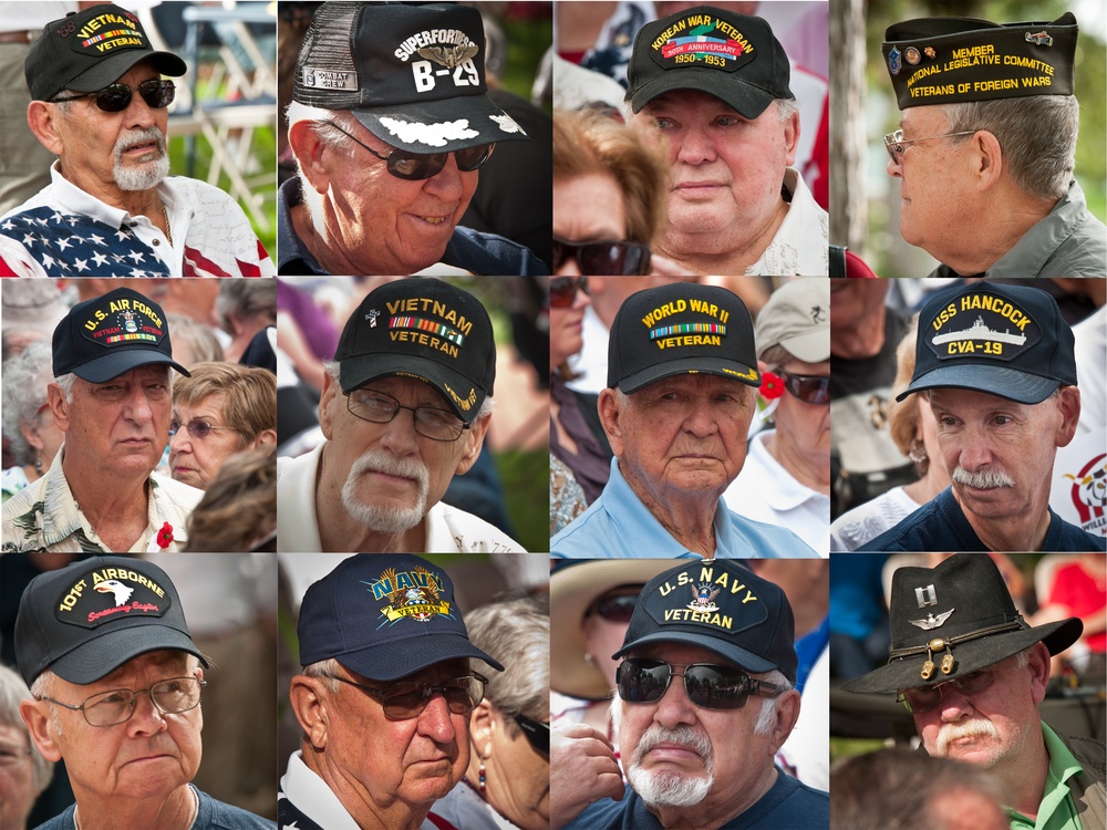 Hats veterans from every branch, every conflict since WWII attend Memorial Day ceremony