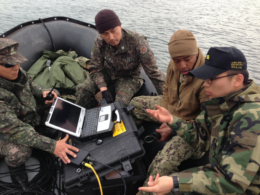 Joint side scan sonar operations during CJLOTS 13