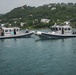 Coast Guard Interceptors from Saint Vincent and the Grenadines and Saint Lucia pass each other near the Port of Castries during training as part of Tradewinds 2013