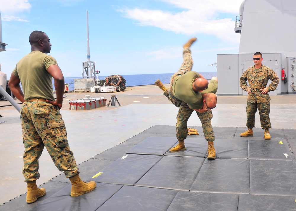 MMA training aboard USS Blue Ridge