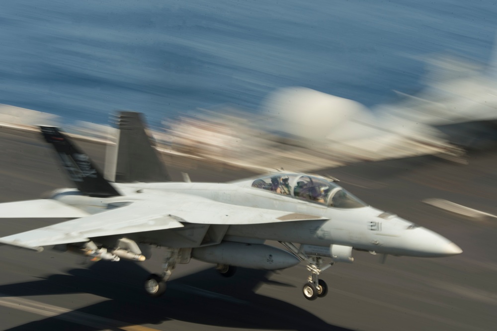 USS Dwight D. Eisenhower flight deck action