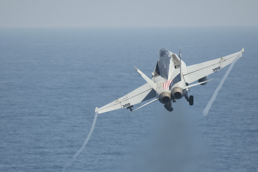 USS Dwight D. Eisenhower flight deck action