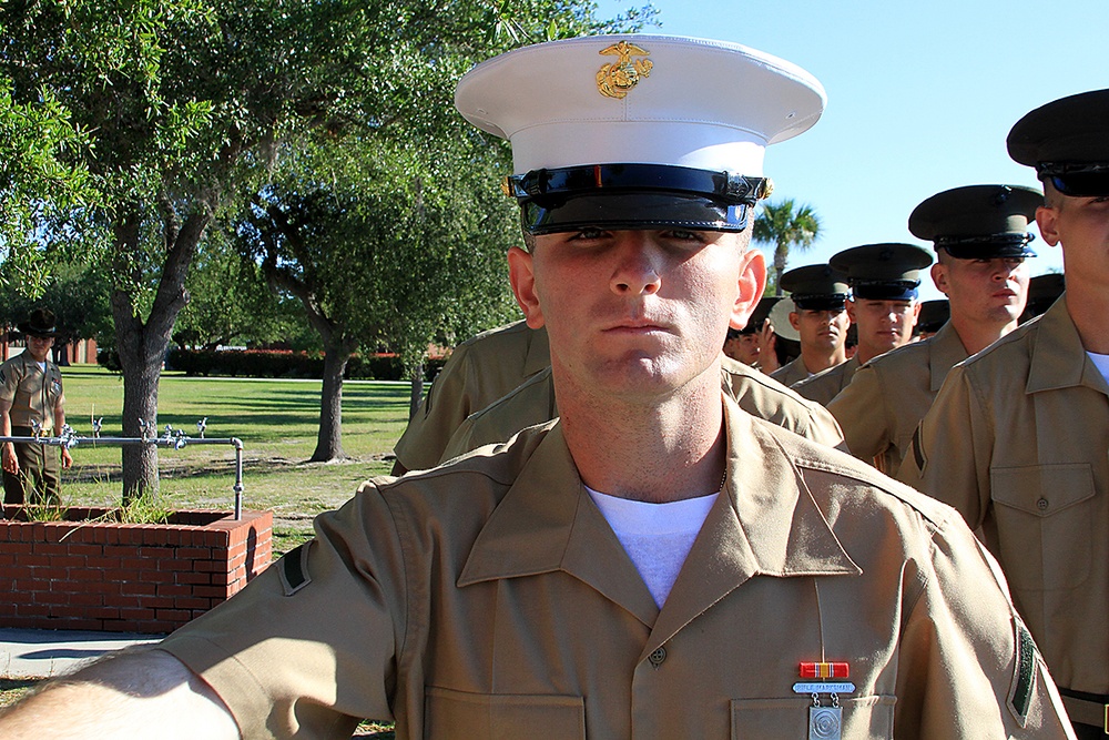 Florida Marine Graduates as Platoon Honor Graduate