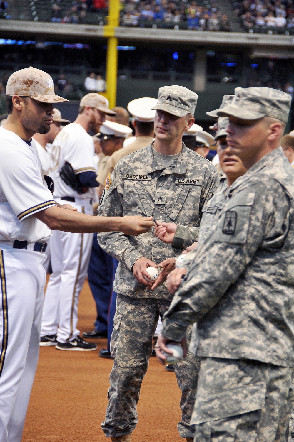 Milwaukee Brewers salute the military on Memorial Day