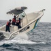 Police boat in rough waters