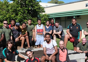 MRF-D Marines and NT students build garden