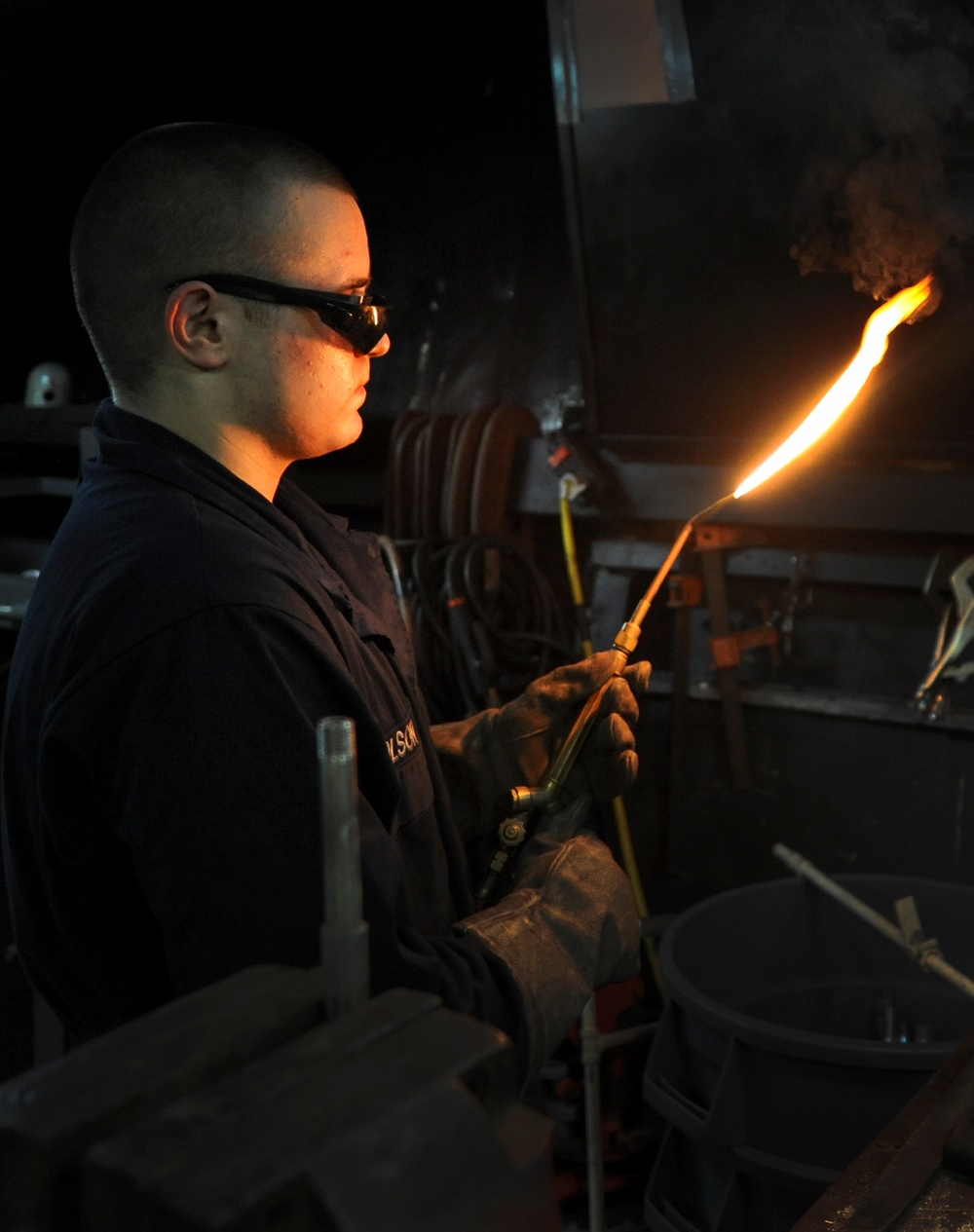 Nimitz sailor at work