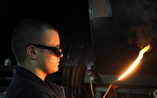 Nimitz sailor at work