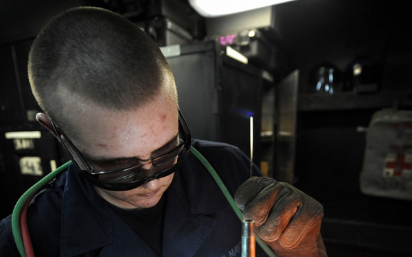 Nimitz sailor at work