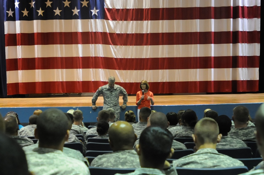 Jeanne Chandler reviews Fort Hood family and soldier resilience assets