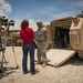 Television reporters interview soldiers before SMA visit on Fort Hood