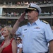 Rear admiral renders salute