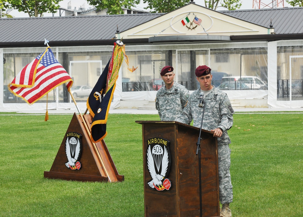 Change of Command 1st 503rd Easy