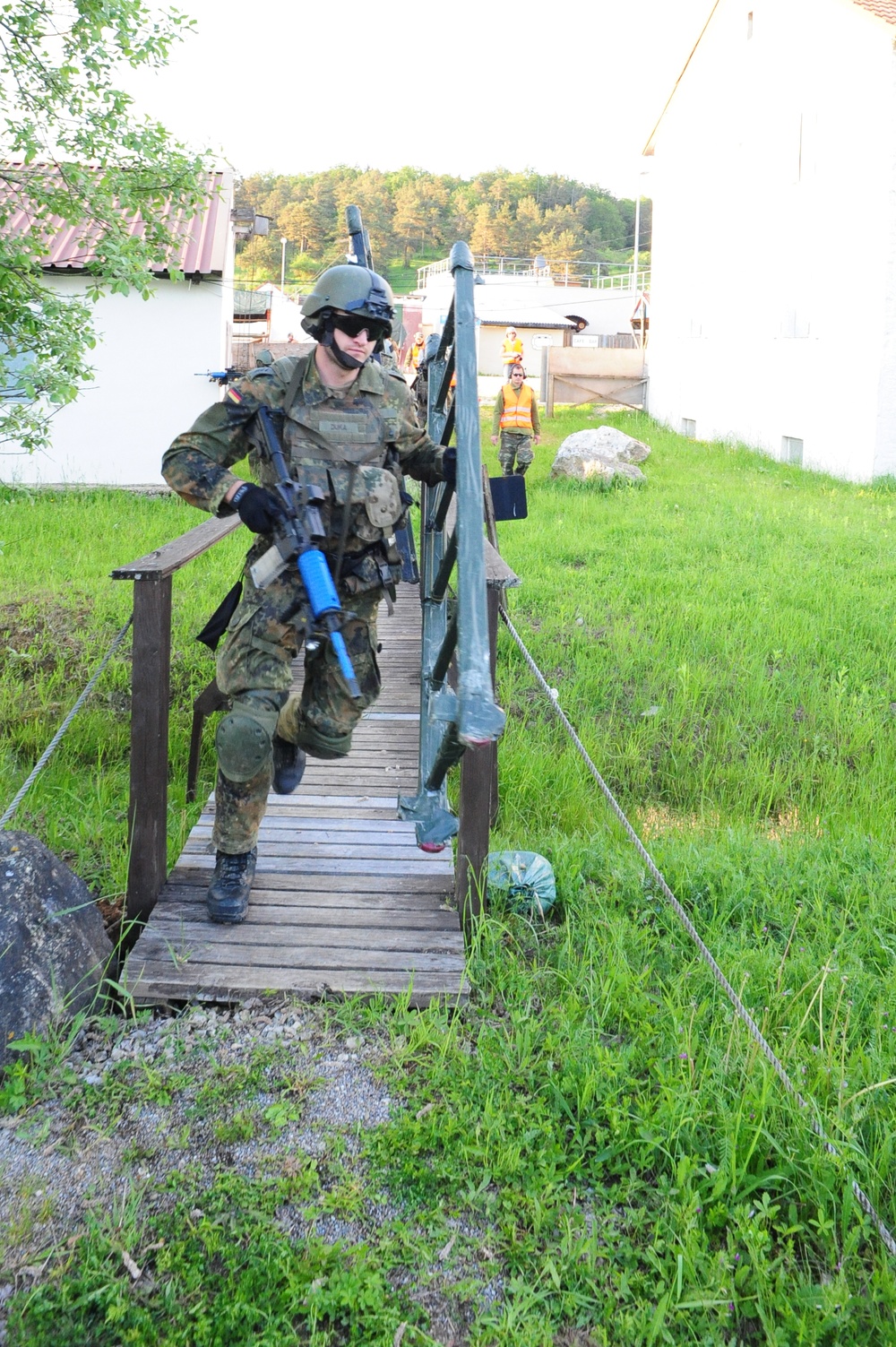 Multinational students attend the International Spcial Training Centre's Advance Close Quarter Battle Course