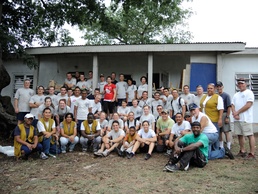 Eagle’s crew and cadets help build a school for children in need at St. Maarten