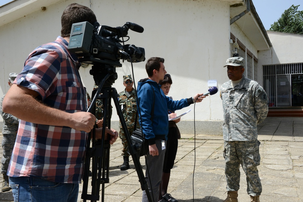 Soldier featured on Macedonian television