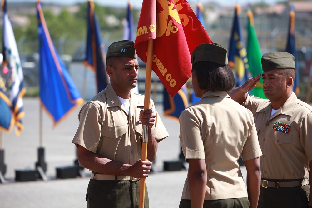 Communications Company receives new commanding officer