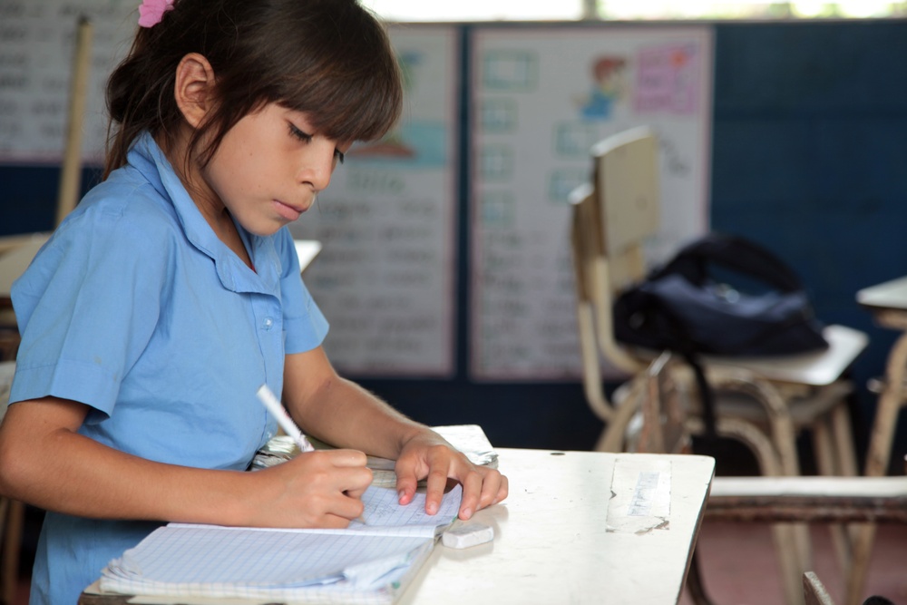 Joint Task Force Jaguar soldiers build schools